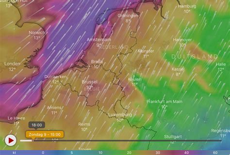 windsnelheden belgie|België